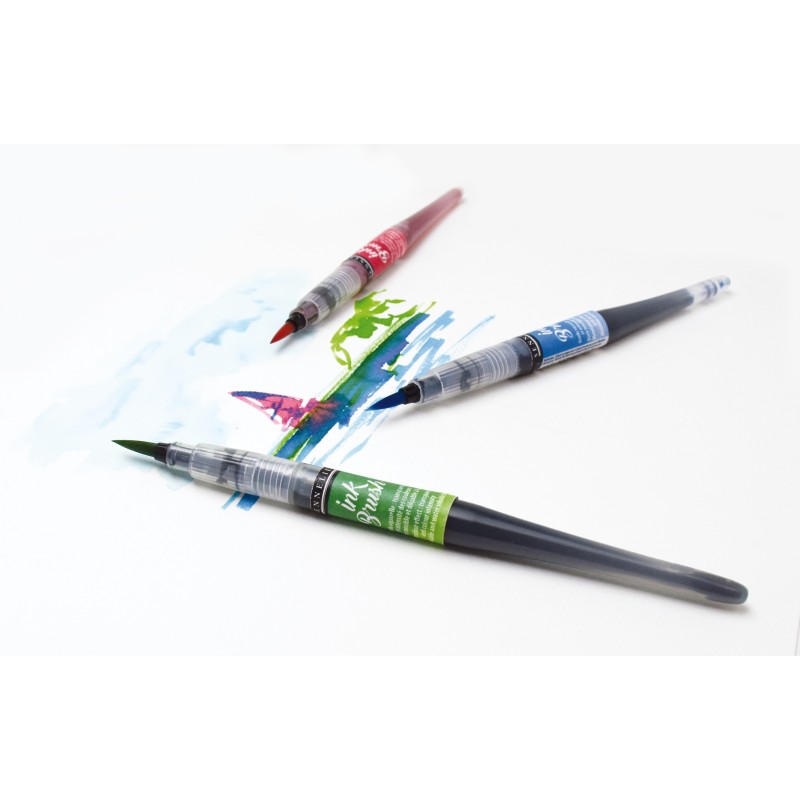 pinceaux encre aquarellable