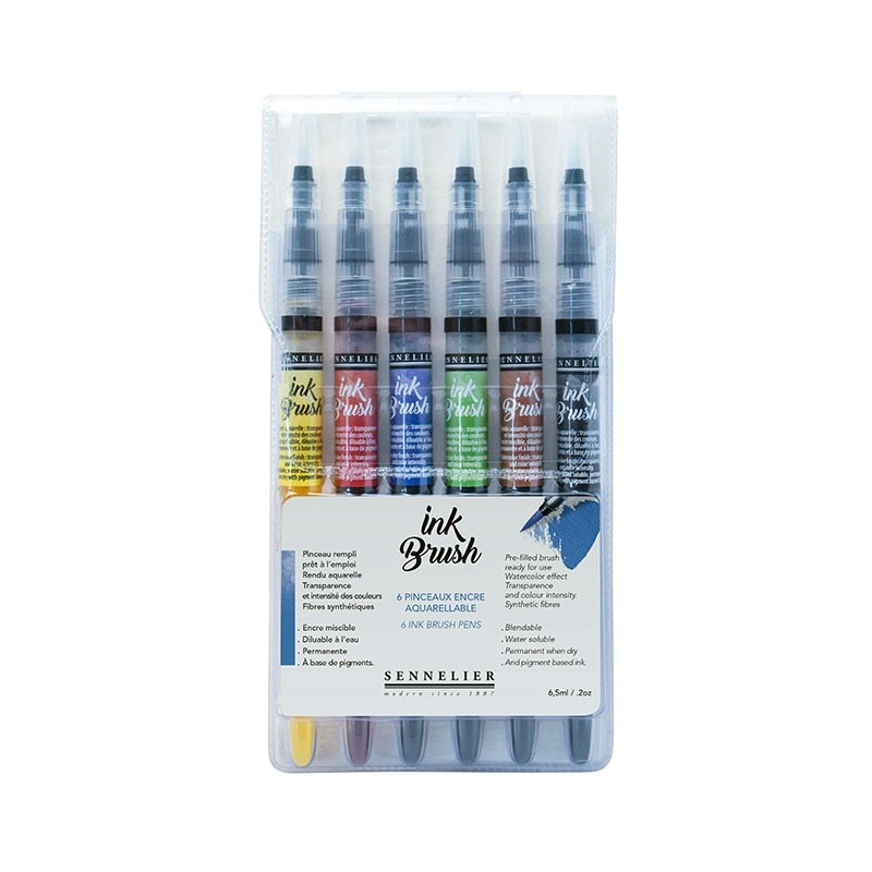 Set 6 Ink Brush - Sennelier