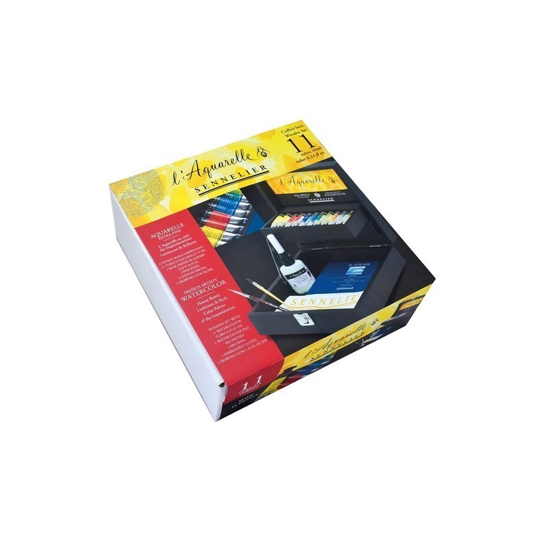 Coffret noir aquarelle extra-fine 11 tubes + accessoires - Sennelier 