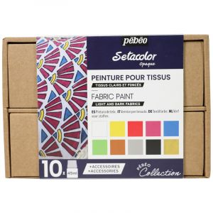 Coffret atelier Sétacolor, peinture sur tissu - Pébéo