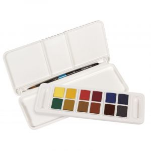 Set de voyage aquarelle Aquafine + pinceau - Daler-Rowney