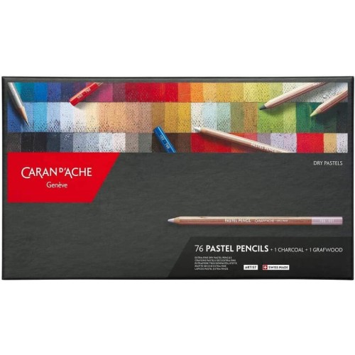 Boîte de 76 crayons pastels secs Caran d'Ache Creastore