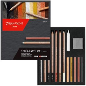 Assortiment de Pastels pencils et pastels cubes