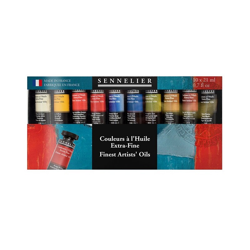 Set peinture à l'huile extra-fine Sennelier - 10 tubes x 21 ml