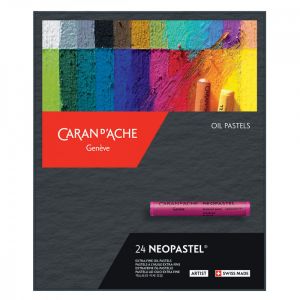 Boîte carton contenant 24 pastels à l'huile Neopastel - Caran d'Ache