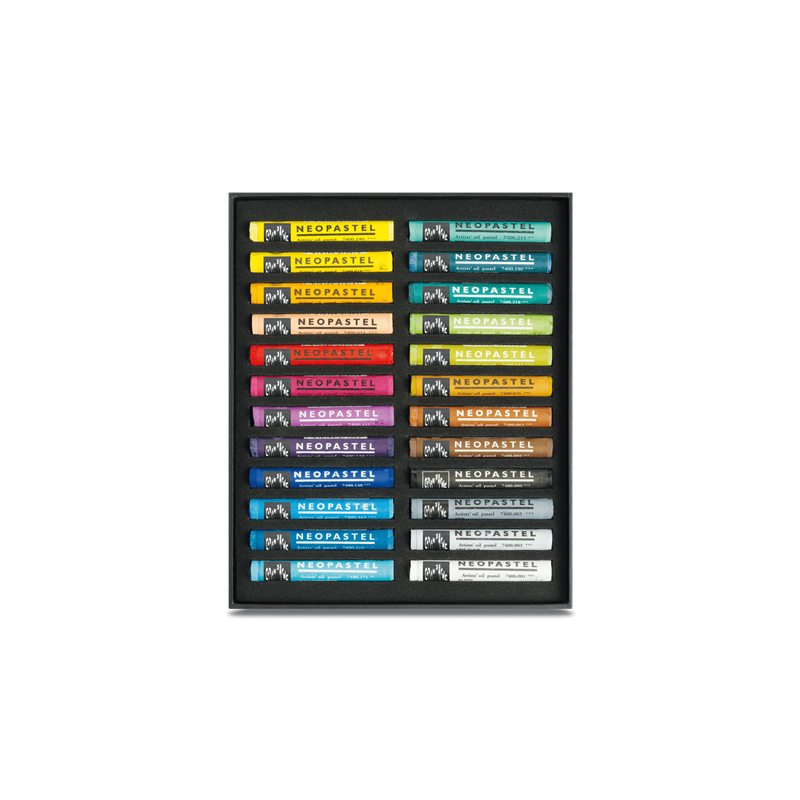24 couleurs de pastels à l'huile Neopastel Caran d'Ache