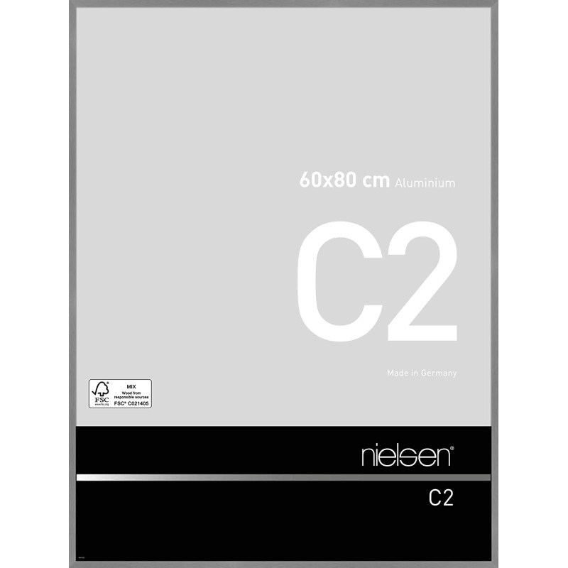Cadre photo Nielsen C2 gris mat brossé