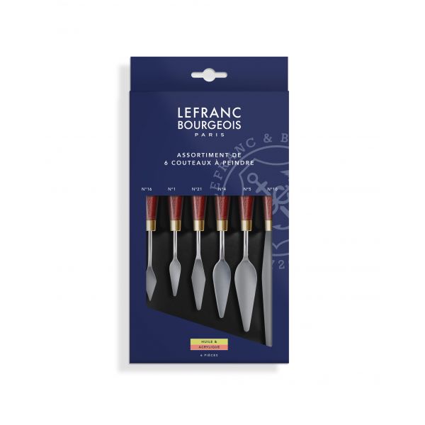 Set de 6 couteaux à peindre Lefranc