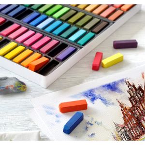 72 mini pastels tendres + étui