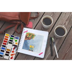 Set aquarelle compact + pinceau réservoir