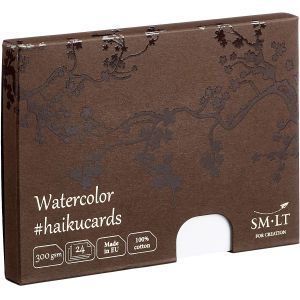 Cartes Haïku - Aquarelle 100% coton - 24 feuilles 300gr