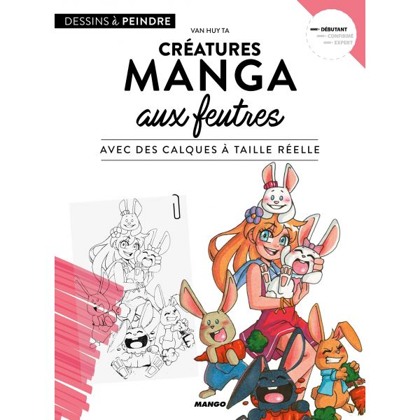 Créatures manga aux feutres - Livre