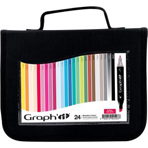 Trousse de 18 Marqueurs + 6 Fineliners GRAPH'IT