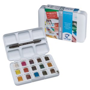 Set aquarelle de poche Van Gogh - 12 demi-godets + 3 offerts !