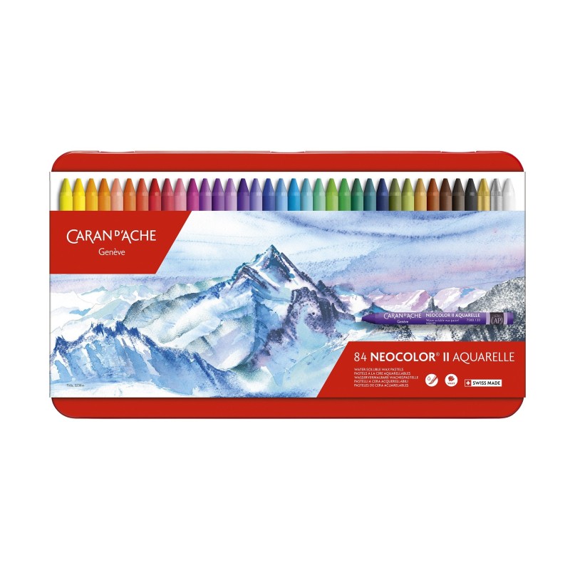 Boîte de 84 craie aquarellable Neocolor II - Caran d'Ache