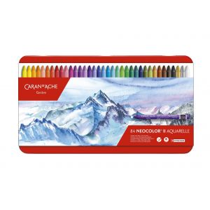 Boîte de 84 craie aquarellable Neocolor II - Caran d'Ache