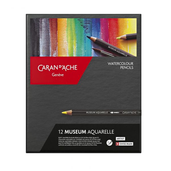 Boîte de 12 crayons aquarelle Museum - Caran d'Ache