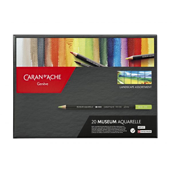 Boîte de 20 crayons aquarelle Museum - Paysage- Caran d'Ache