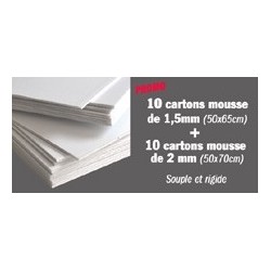 Pack carton mousse blanc promotion