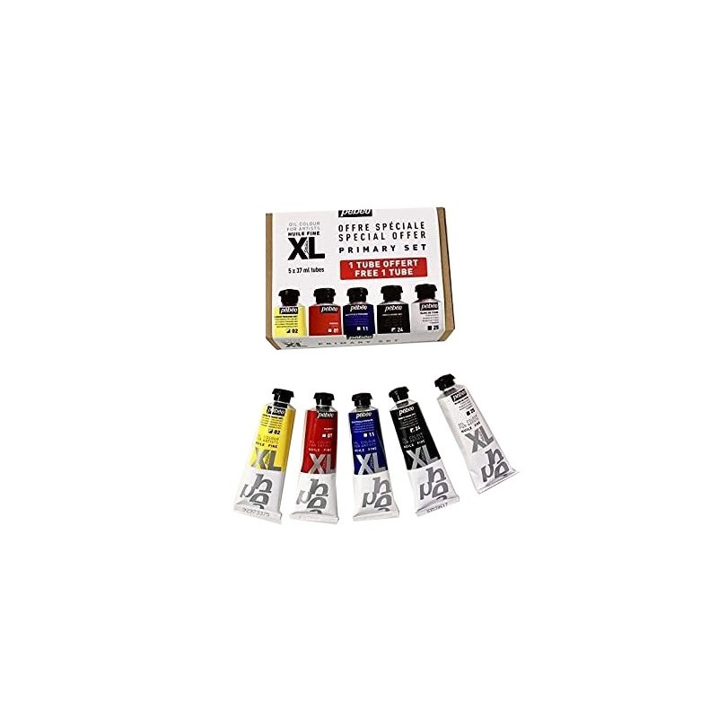 Pack d'huile XL couleurs primaires - 5x37ml - Pébéo