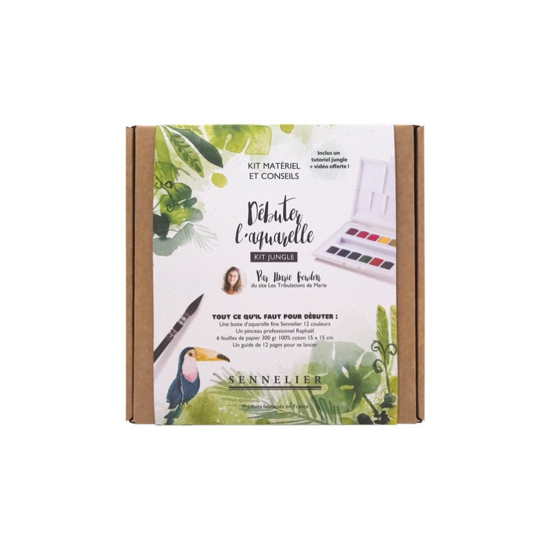 Boîte cadeau d'aquarelle pour s'initier
