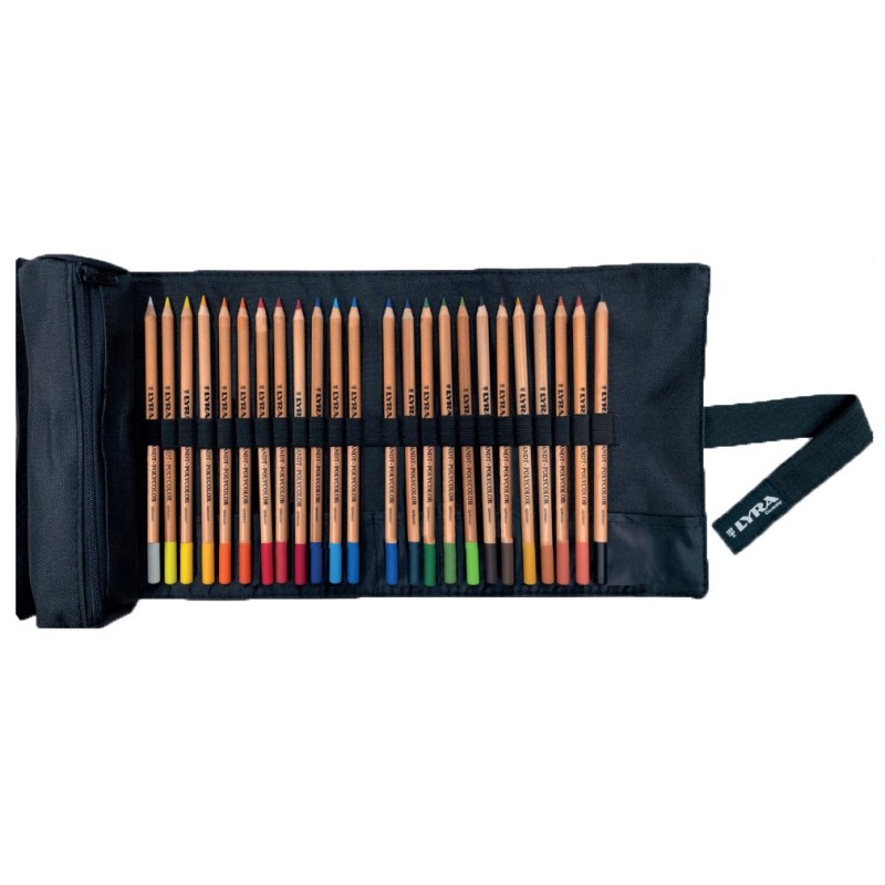 Trousse rouleau 24 crayons de couleurs Polycolor - Lyra
