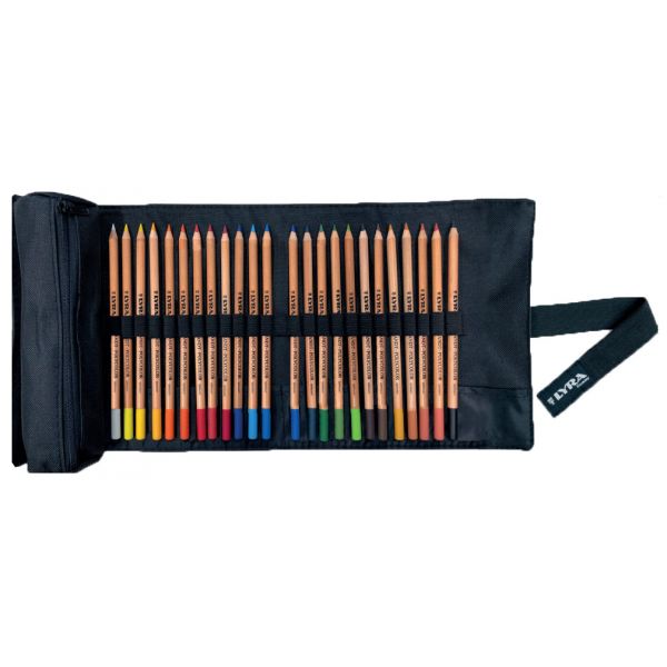 Trousse rouleau 24 crayons de couleurs Polycolor - Lyra
