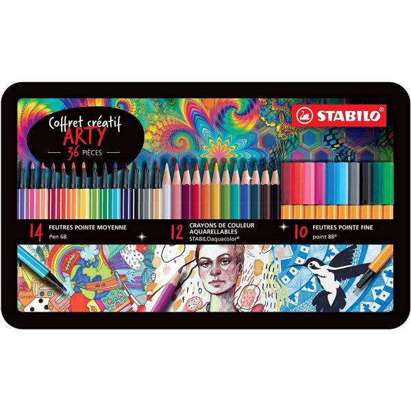 Coffret à dessin personnalisé - feutres, crayons, peinture, craies