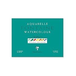 Papier Aquarelle Clairefontaine Fontaine à grain nuageux 300gr