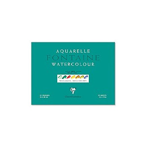 Papier Aquarelle Fontaine - grain torchon 300g - Clairefontaine