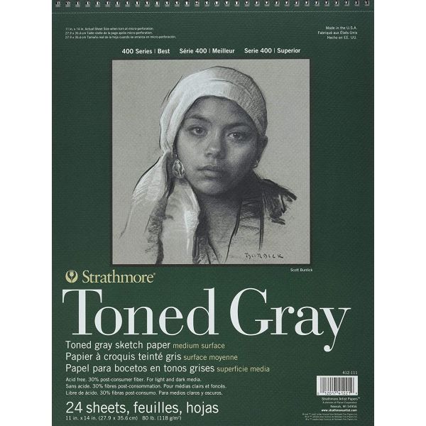 Bloc croquis ton gris - Strathmore