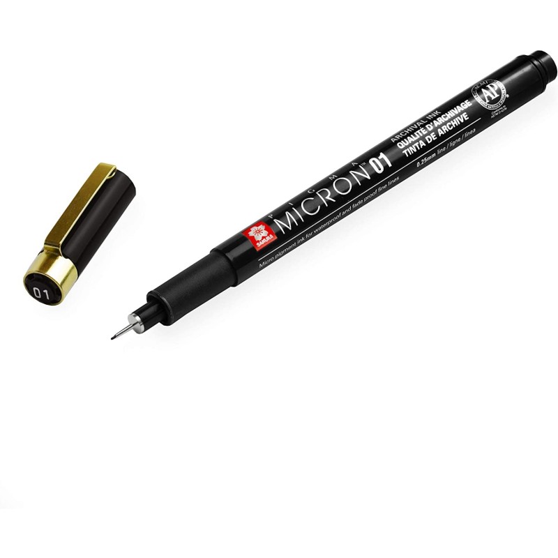 feutres calibrés pigma micron Black & Gold