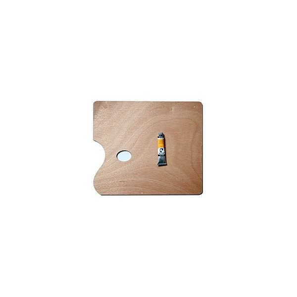 Palette de peinture en bois rectangle