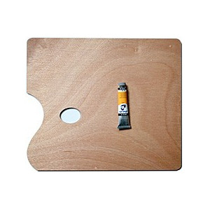 Palette de peinture en bois rectangle