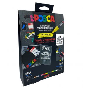 Pochon de 11 marqueurs POSCA + Stickers à personnaliser