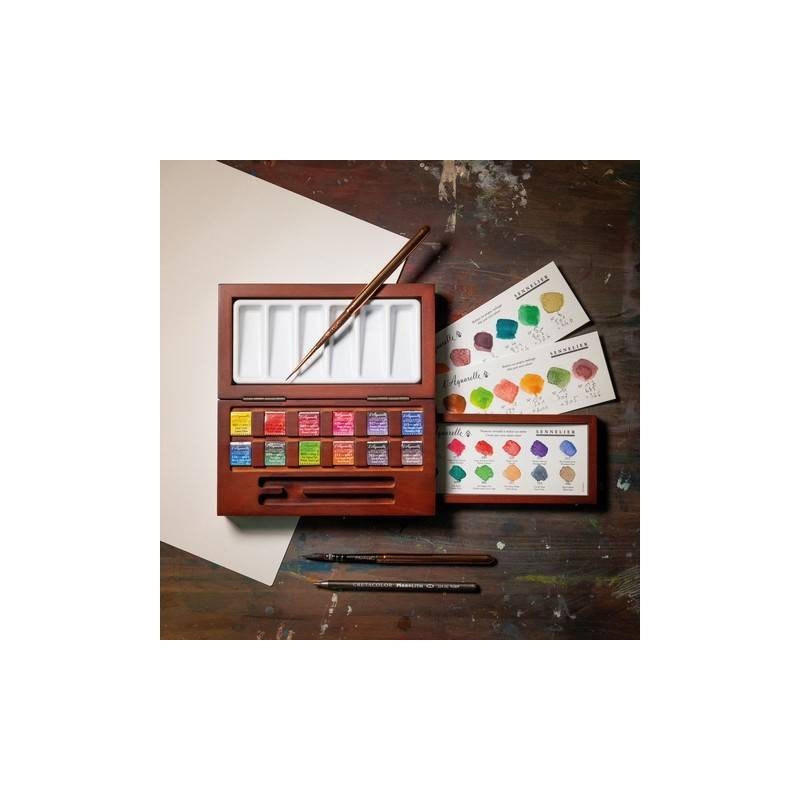 Coffret cadeau d'aquarelle Senelier et son matériel