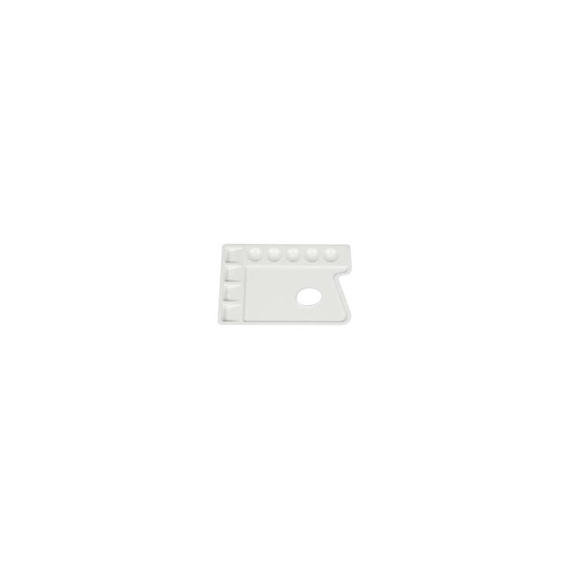 Palette de peintre en plastique rectangulaire de 9 cases