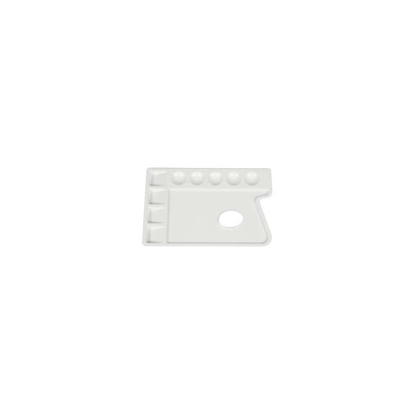 Palette de peintre en plastique rectangulaire - 9 cases