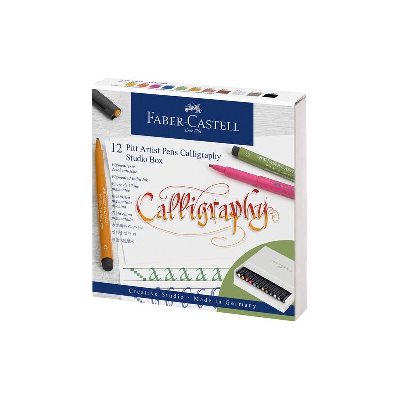 Étui de 12 feutres Faber-Castell de Pitt Calligraphy