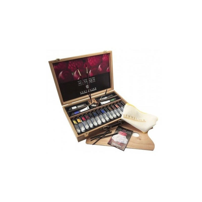 Coffret acrylique extra-fine 18 tubes 60ml - Sennelier