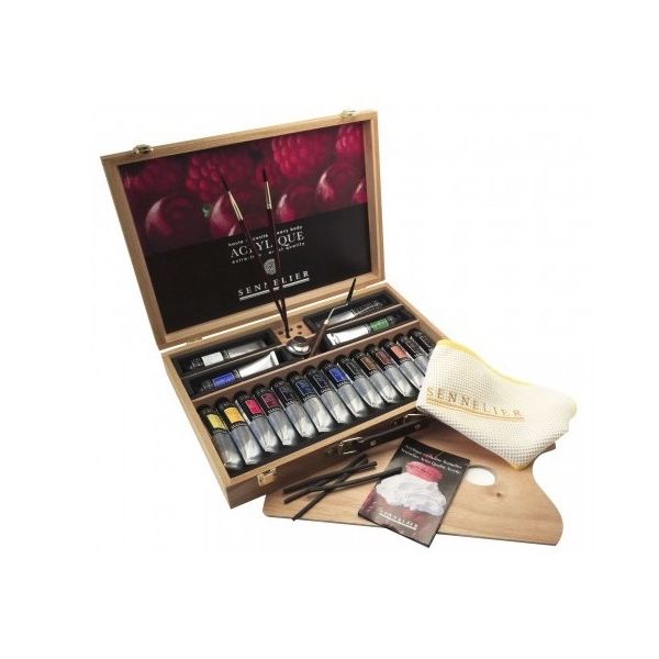 Coffret acrylique extra-fine 18 tubes 60ml - Sennelier