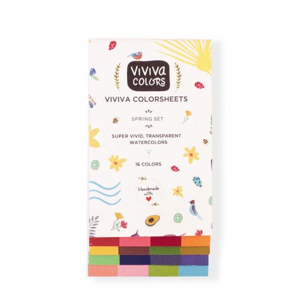 Set aquarelle "Colorsheets” - Printemps - Viviva