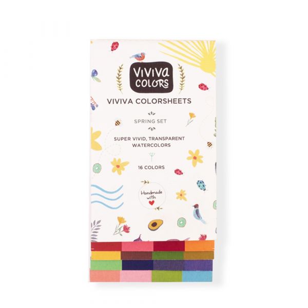 Set aquarelle "Colorsheets” - Printemps - Viviva