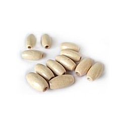 Perles bois olive - "Naturel"