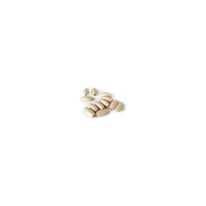 Perles bois olive - "Naturel"