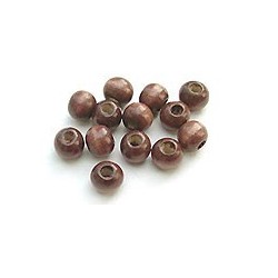 Perles bois rond - "Marron"