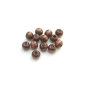 Perles bois rond - "Marron"