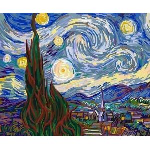 Peinture par numéros - Van Gogh Nuit Etoilée - Figured'Art 