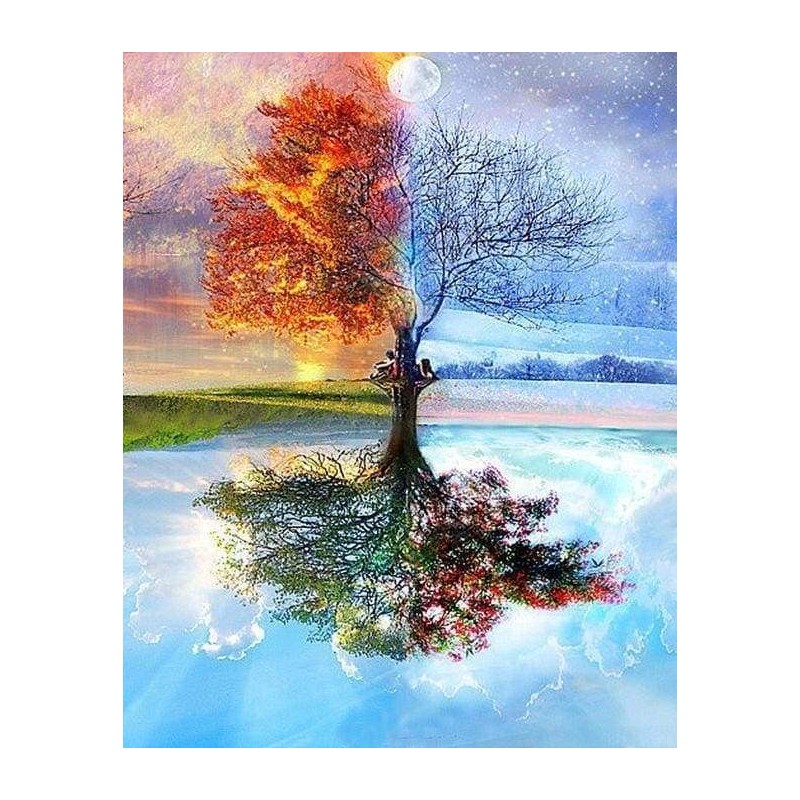 Peinture par numéros - Arbre 4 Saisons - Figured'Art 
