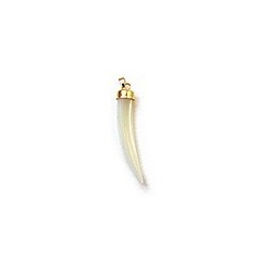 Pendentif nacré corne